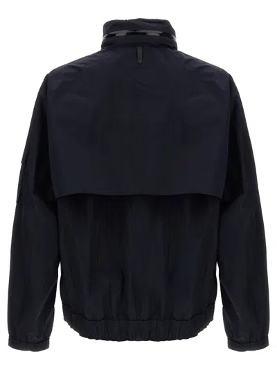 Mackage Midnight Blue Jacket With Detachable Overlay Panel In Blue