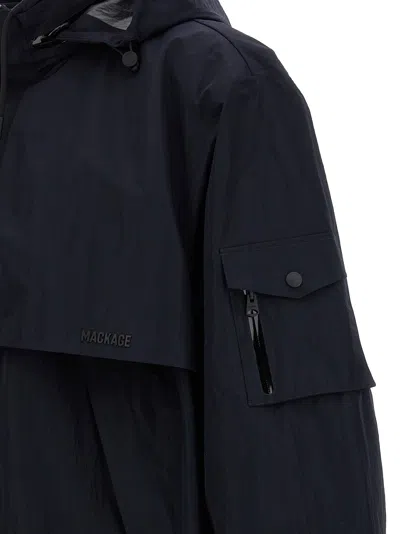 Mackage Midnight Blue Jacket With Detachable Overlay Panel In Blue