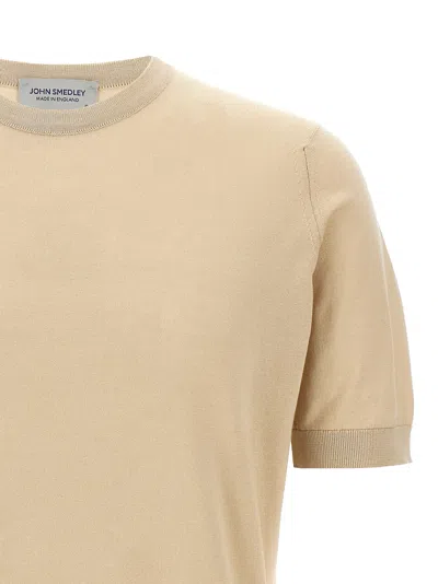 John Smedley "kempton" Crew Neck T-shirt In Beige