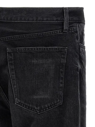 Fear Of God 5 Pocket Denim With Belt Loops And Frayed Hem In Black