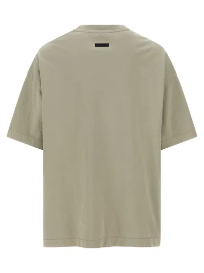 Fear Of God Eternal Grey Crewneck T-shirt With Embroidery On The Front And Logo Patch On The Rear In Cotton Man In Gray