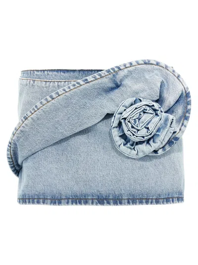 Magda Butrym Mini Skirt With Rosette In Blue