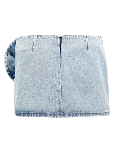 Magda Butrym Mini Skirt With Rosette In Blue