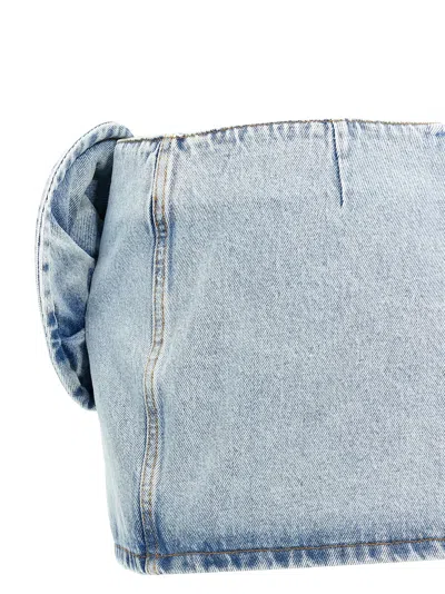 Magda Butrym Mini Skirt With Rosette In Blue