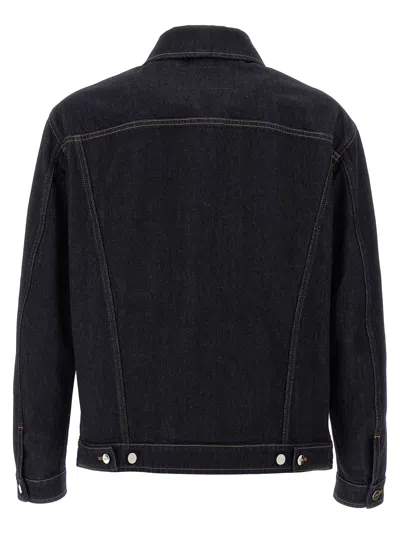 Fendi Denim Padded Jacket In Blue