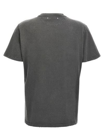 Golden Goose Doris Cotton T-shirt With Logo Detail In Gray