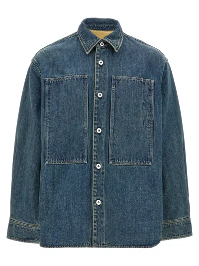 Jil Sander Denim Jacket Featuring Chest Pocket And Contrast Stitching In Blue