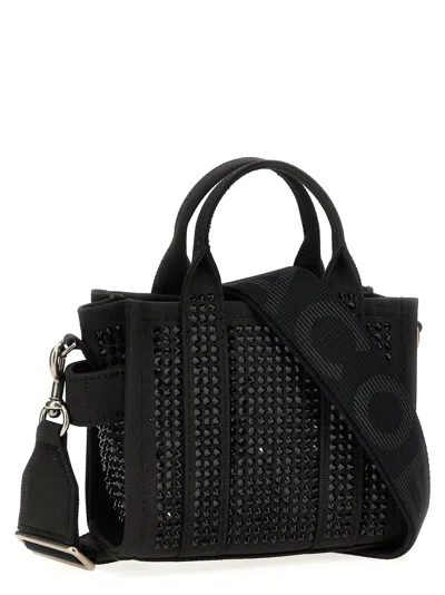 Marc Jacobs 'the Crystal Canvas Crossbody Tote' Crossbody Bag In Black
