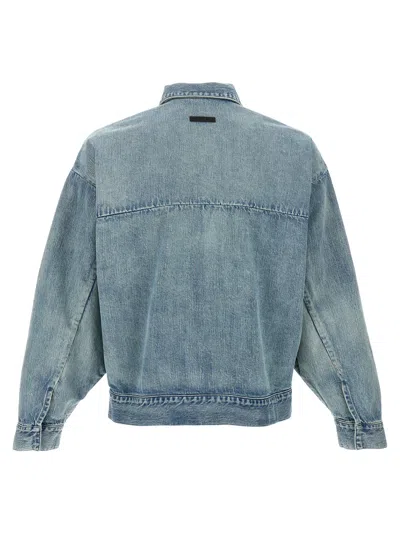 Fear Of God Denim Trucker Casual Jackets And Parka Blue In Blue