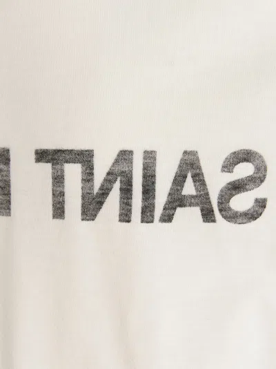 Saint Laurent Cotton T-shirt In Reverse Design In White