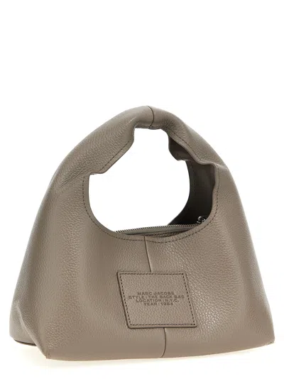Marc Jacobs The Sack Mini Leather Hobo Bag In Gray