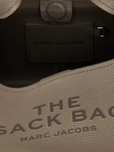 Marc Jacobs The Sack Mini Leather Hobo Bag In Gray