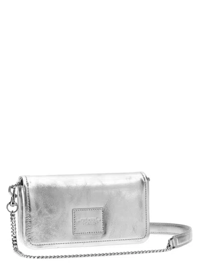 Marc Jacobs Silver The Metallic Chain Mini Bag In Silver