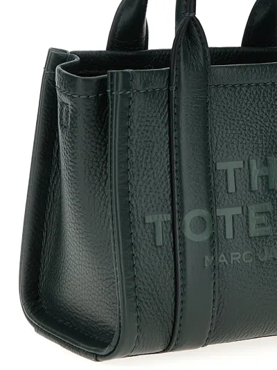 Marc Jacobs Compact Leather Tote With Embossed Signature Detail In Green