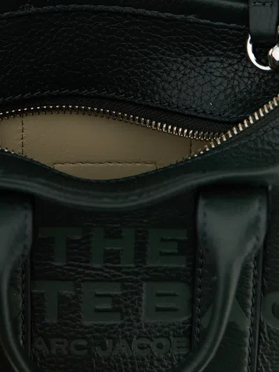 Marc Jacobs Compact Leather Tote With Embossed Signature Detail In Green