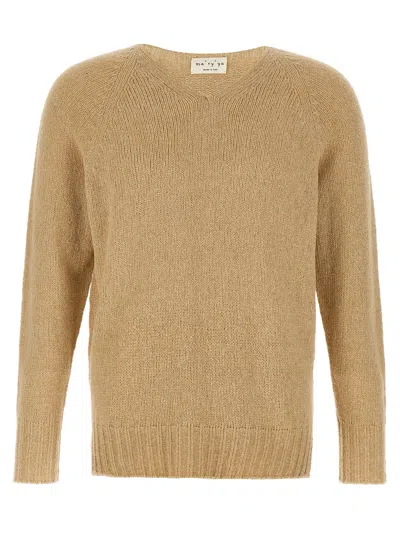 Ma'ry'ya Bouclé Sweater In Beige