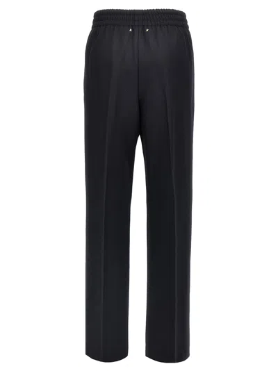 Golden Goose Elastic Waistband Straight Leg Trousers In Blue