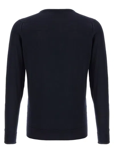 John Smedley Hatfield Long Sleeves Crewneck Pullover In Blue