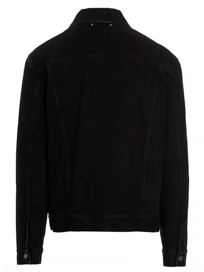 Golden Goose Vintage-effect Black Denim Jacket In Black