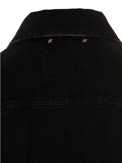 Golden Goose Vintage-effect Black Denim Jacket In Black