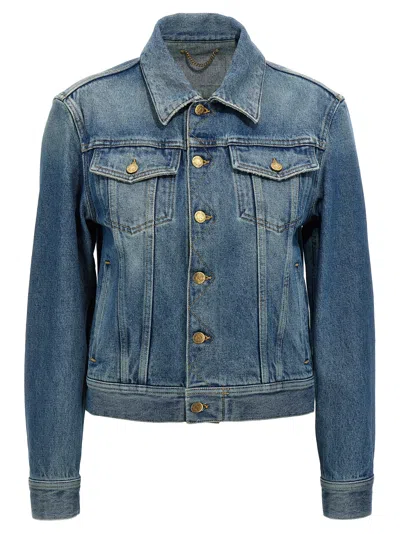 Golden Goose Denim Jacket Casual Jackets And Parka Blue In Blue