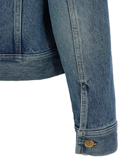 Golden Goose Denim Jacket Casual Jackets And Parka Blue In Blue