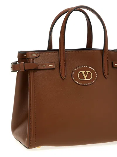 Valentino Garavani Love Moschino Black Camoscio Shoes Sandals In Brown