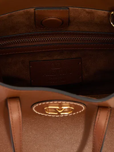 Valentino Garavani Love Moschino Black Camoscio Shoes Sandals In Brown