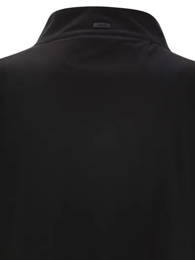 Herno Laminar Bomber Jacket With Zip In Black