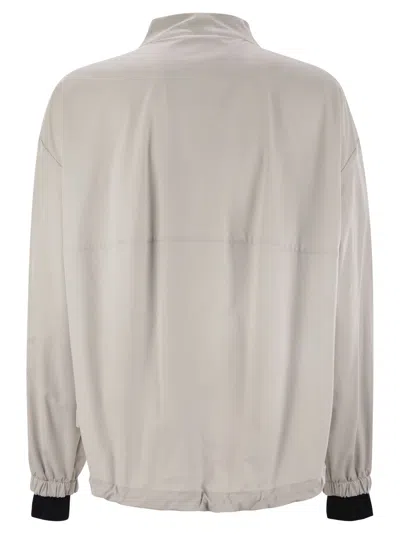 Herno Laminar Bomber Jacket With Zip In Ice