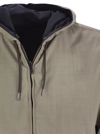Herno Men's Reversible Hooded Jacket In Beige