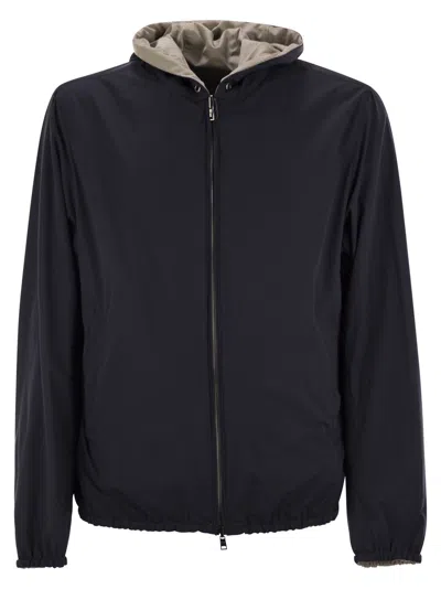 Herno Men's Reversible Hooded Jacket In Beige