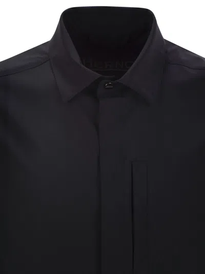 Herno Shirt-cut Jacket In Tech Wool In Blue