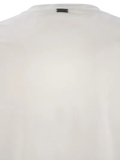 Herno T-shirt In Superfine Cotton Stretch And Light Scuba In White