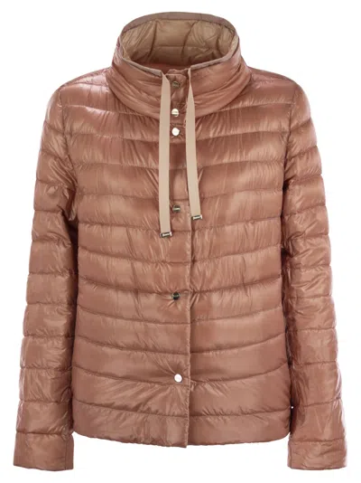 Herno Reversible Jacket In Ultralight Nylon In Neutral