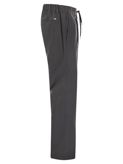 Herno Men Tech Wool Trousers In Anthracite