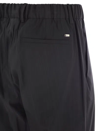 Herno Men Tech Wool Trousers In Anthracite