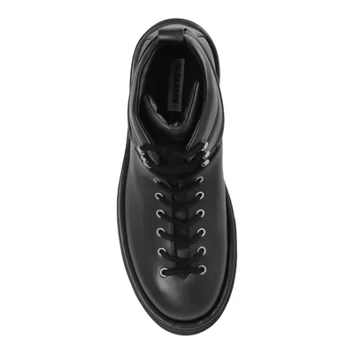 Jil Sander Leather Ankle Boots Men In Black