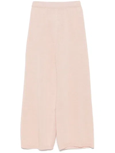 Iris Von Arnim Knitted Trousers In Pink