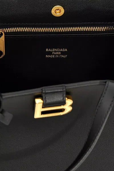 Balenciaga Black Hourglass Tote In Black