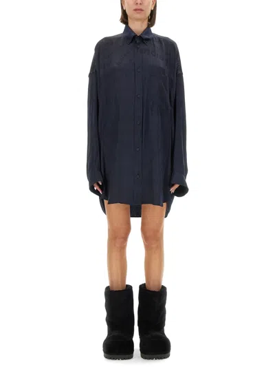 Balenciaga Women's All Over Logo Shirt In Black