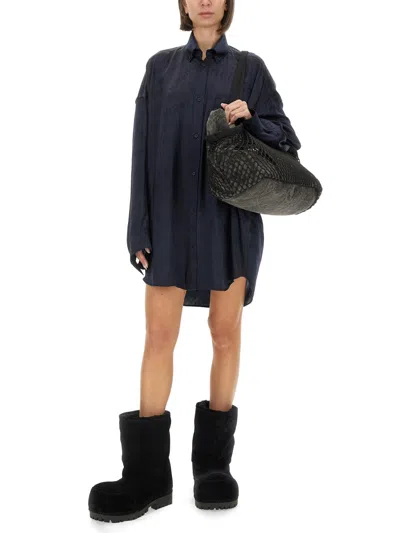 Balenciaga Women's All Over Logo Shirt In Black