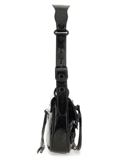 Balenciaga Black Calfskin Le Cagole Sling S Shoulder Bag In Black