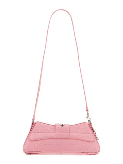 Balenciaga Borsetta A Tracolla Lindsay Con Tracolla E Lavorazione Coccodrillo Da Donna In Rosa Chiaro In Pink