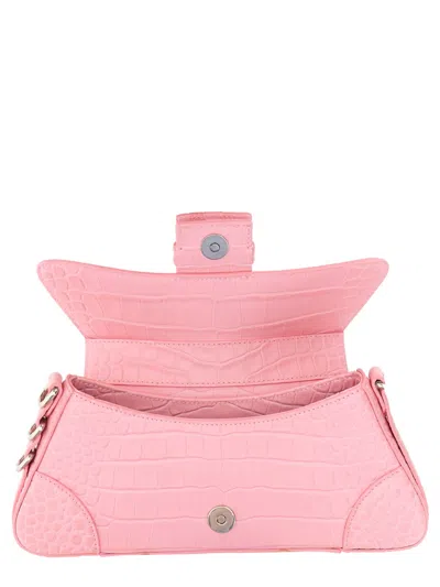 Balenciaga Borsetta A Tracolla Lindsay Con Tracolla E Lavorazione Coccodrillo Da Donna In Rosa Chiaro In Pink