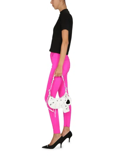 Balenciaga Nylon Leggings With Belt Loops For Women In Pink