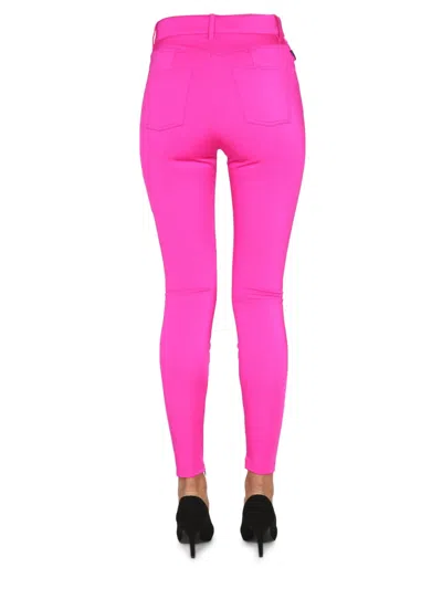 Balenciaga Nylon Leggings With Belt Loops For Women In Pink