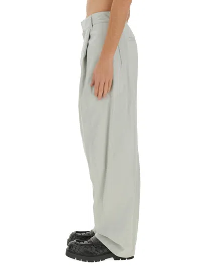 Bottega Veneta Light Wool Silk Mouline Blazer Pants In Gray