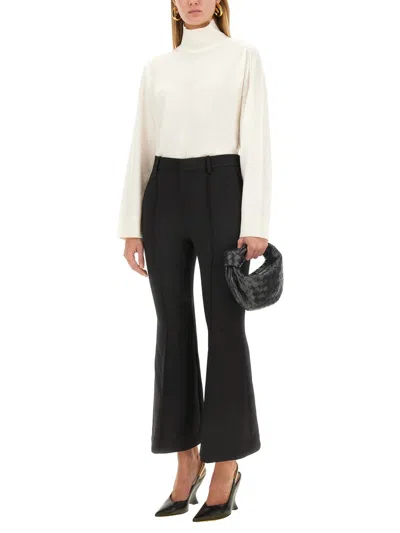 Bottega Veneta Flared Trousers In Black