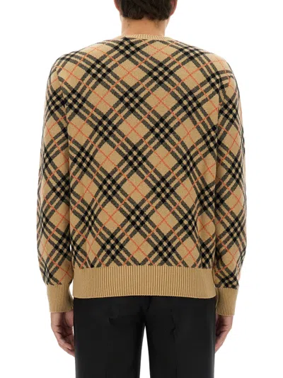 Burberry Cashmere Crewneck Sweater In Cream